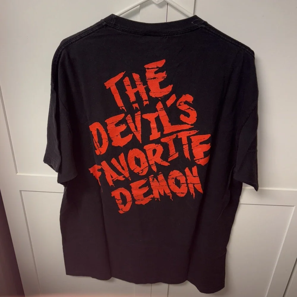 WWE Kane The Devil's Favorite Demon‎ Shirt Size XL Black WWF Wrestling 2008 Rare